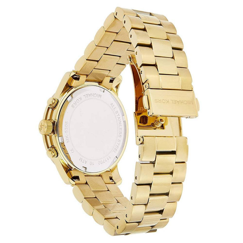 Michael Kors Mother Pearl Chrono Gold Watch MK5305 - The Watches Men & CO #4