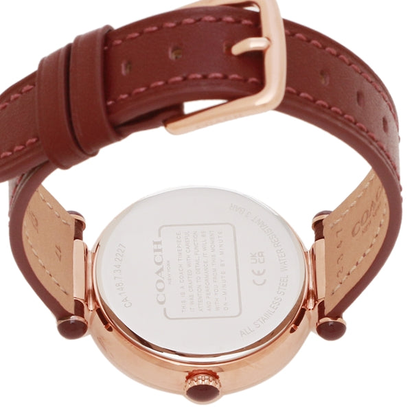 Coach Cary Chalk Leather Strap Women's Watch 14504001 - The Watches Men & CO #4