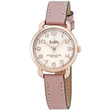 Coach Delancey Cream Dial Blush Leather Ladies Watch 14502750 - The Watches Men & CO
