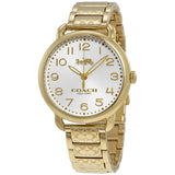 Coach Delancey Silver Dial Yellow Gold-tone Ladies Watch 14502496 - The Watches Men & CO