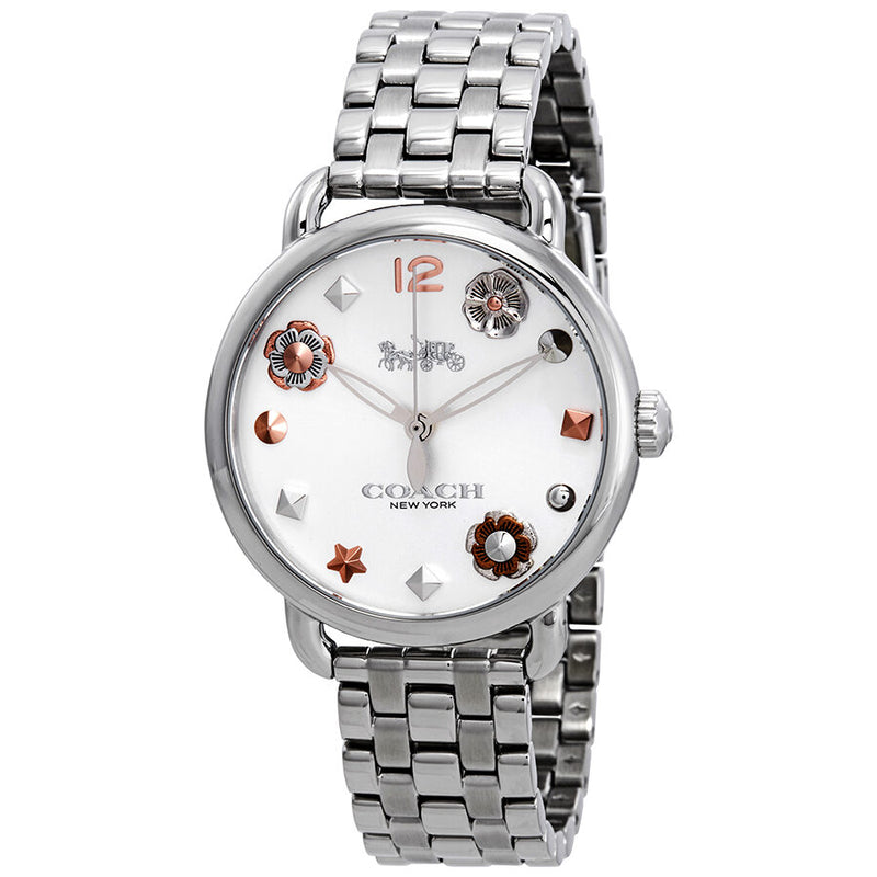 Coach Delancey White Dial Stainless Steel Ladies Watch 14502810 - The Watches Men & CO