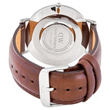 Daniel Wellington Bristol White Dial Men's Brown Leather Watch #DW00100023 - The Watches Men & CO #3