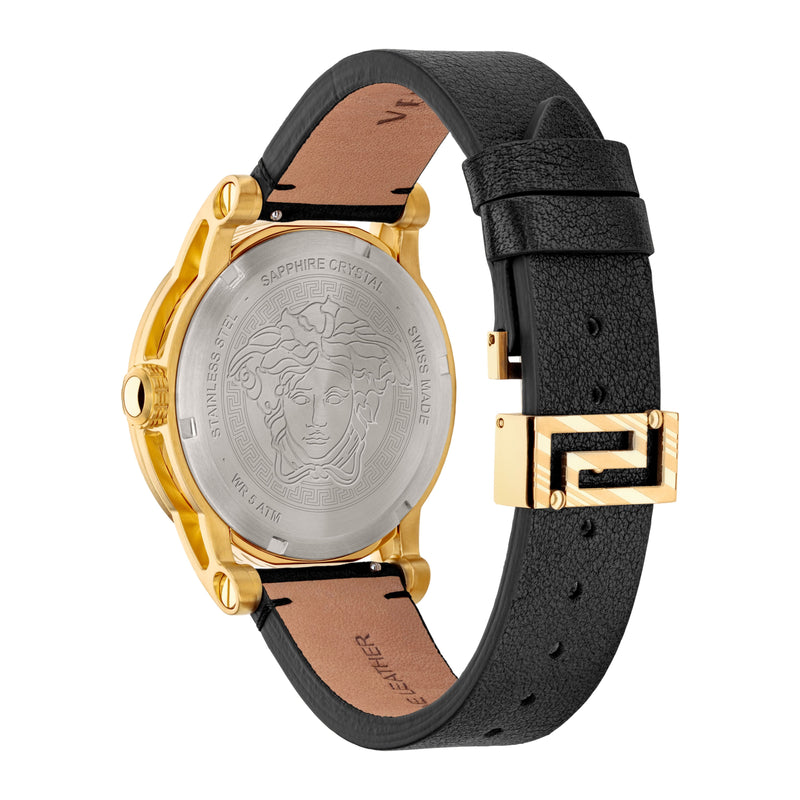 Versace Code Quartz Men's Black Guilloche Dial Watch VEPO00320