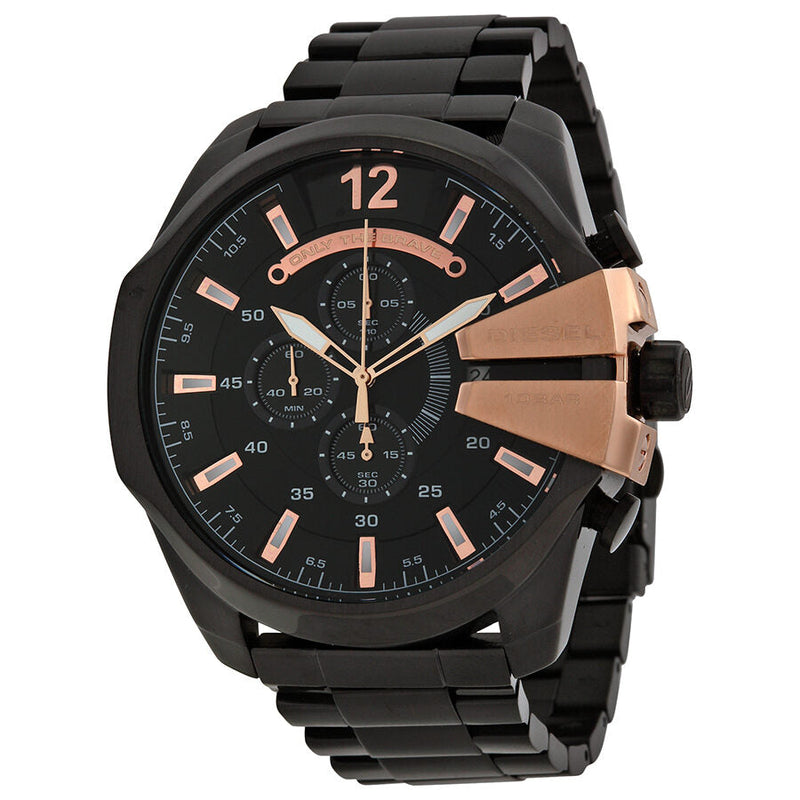 Diesel Chief Chronograph Black Dial Stainless Steel Men's Watch #DZ4309 - The Watches Men & CO