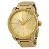 Diesel Double Down Chronograph Gold Dial Gold-tone Men's Watch #DZ4268 - The Watches Men & CO