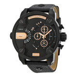 Diesel Little Daddy Dual Time Chronograph Black Dial Men's Watch #DZ7291 - The Watches Men & CO