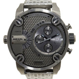 Diesel Little Daddy Dual Time Chronograph Grey Dial Steel Men's Watch #DZ7263 - The Watches Men & CO