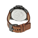 Diesel Mega Chief Black Dial Brown Leather Men's Quartz Watch #DZ4343 - The Watches Men & CO #3