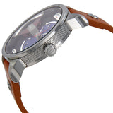 Diesel Mini Daddy Blue and Black Dial Tan Leather Men's Watch #DZ7308 - The Watches Men & CO #2