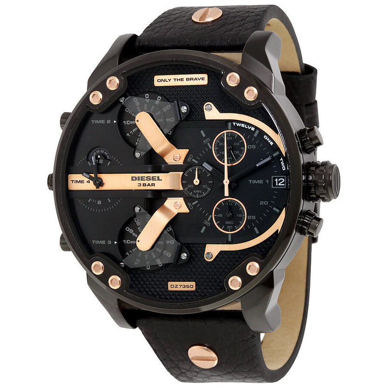 Diesel Mr. Daddy 2.0 Chronograph Black Dial Men's Watch #DZ7350 - The Watches Men & CO