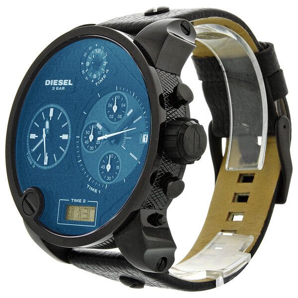 Diesel SBA Chronograph Blue/Black Dial Analog Digital Men's Watch #DZ7127 - The Watches Men & CO #2