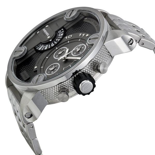 Diesel SBA Dual Time Chronograph Grey Dial Men's Watch #DZ7259 - The Watches Men & CO #2