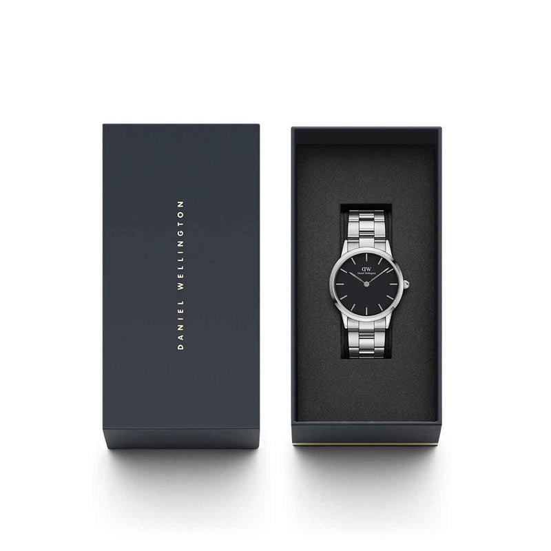 Daniel Wellington Men's Watch Black Iconic Link 36mm Silver#DW00100204 - The Watches Men & CO #6