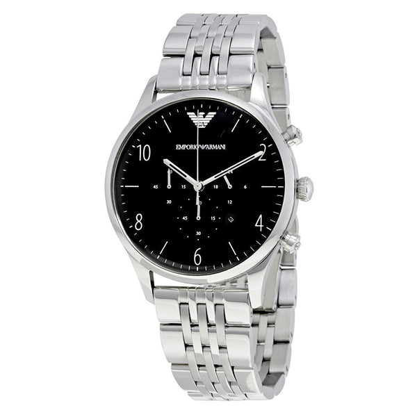 Emporio Armani Beta Chronograph Black Dial Men's Watch #AR1863 - The Watches Men & CO