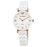 Emporio Armani Ceramica Mother of Pearl Ladies Watch AR1486 - The Watches Men & CO