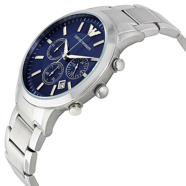 Emporio Armani Chronograph Navy Blue Dial Men's Watch #AR2448 - The Watches Men & CO #2