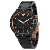 Emporio Armani Chronograph Quartz Black Dial Men's Watch AR70002 - The Watches Men & CO