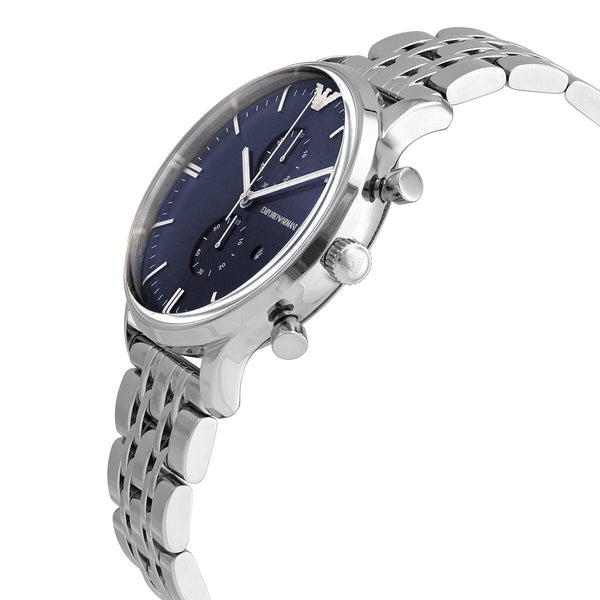 Emporio Armani Chronograph Quartz Dark Blue Dial Men's Watch #AR1648 - The Watches Men & CO #2