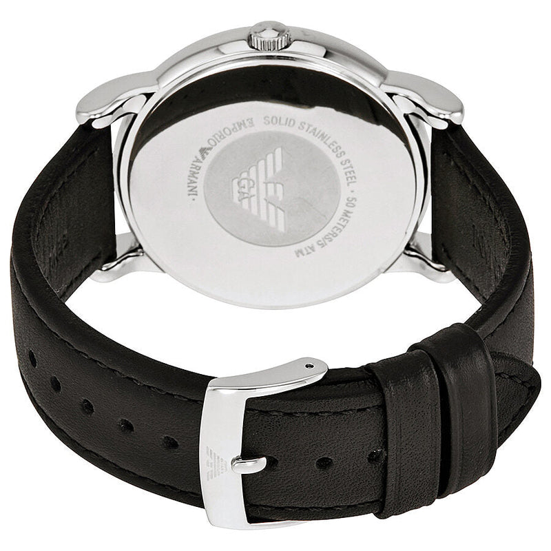Emporio Armani Classic Black Dial Black Leather Men's Watch #AR1692 - The Watches Men & CO #3