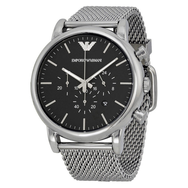 Emporio Armani Classic Chronograph Black Dial Men's Watch #AR1808 - The Watches Men & CO