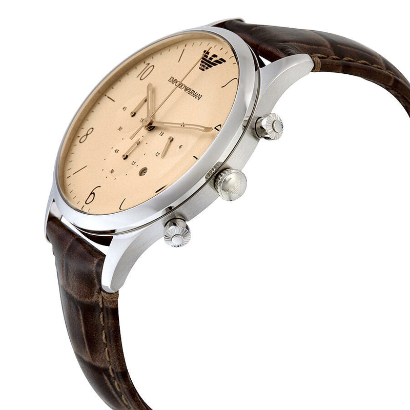 Emporio Armani Classic Chronograph Cream Dial Men's Watch AR1878 - The Watches Men & CO #2