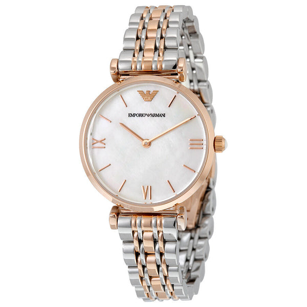 Emporio Armani Classic Mother Of Pearl Dial Ladies Watch #AR1683 - The Watches Men & CO
