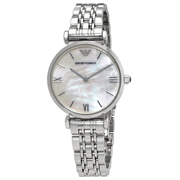 Emporio Armani Classic Mother of Pearl Dial Ladies Watch #AR1682 - The Watches Men & CO