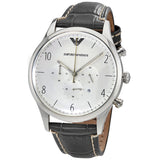 Emporio Armani Classic Silver Dial Men's Chronograph Watch AR1861 - The Watches Men & CO