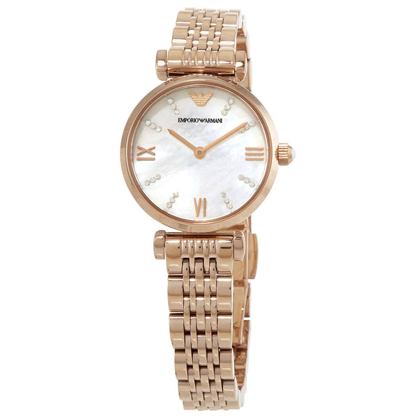 Emporio Armani Gianni T-Bar Quartz Crystal Ladies Watch #AR11316 - The Watches Men & CO