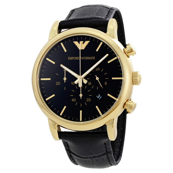 Emporio Armani Luigi Chronograph Black Dial Men's Watch #AR1917 - The Watches Men & CO