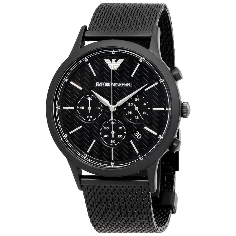 Emporio Armani Renato Chronograph Black Dial Men's Watch AR2498 - The Watches Men & CO