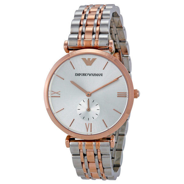 Emporio Armani Silver Dial Two-tone Stainless Steel Bracelet Men's Watch AR1677 - The Watches Men & CO