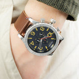 Nixon 51-30 Chrono Black Dial Brown Leather Men's Watch Men's Watch A124-019 - The Watches Men & CO #4