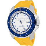 Tommy Hilfiger White and Navy Dial Yellow Rubber Men's Watch  1791115 - The Watches Men & CO