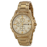 Fossil Dean Chronograph Champagne Dial Gold-tone Men's Watch FS4867 - The Watches Men & CO