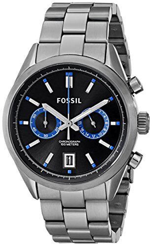 Fossil Del Ray Chronograph Black Dial Stainless Steel Men's Watch CH2970 - The Watches Men & CO