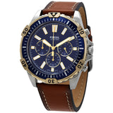 Fossil Garrett Chronograph Quartz Blue Dial Men's Watch FS5625 - The Watches Men & CO