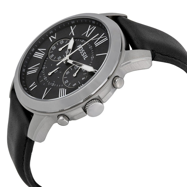 Fossil Grant Black Dial Black Leather Men's Watch FS4812 - The Watches Men & CO #2
