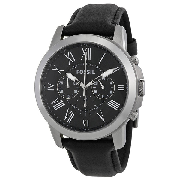 Fossil Grant Black Dial Black Leather Men's Watch FS4812 - The Watches Men & CO