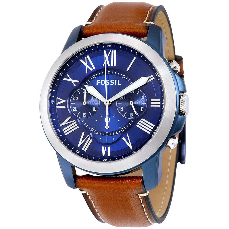 Fossil Grant Chronograph Blue Dial Men's Watch #FS5151 - The Watches Men & CO