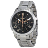 Fossil Grant Chronograph Black Dial Stainless Steel Men's Watch FS4994 - The Watches Men & CO