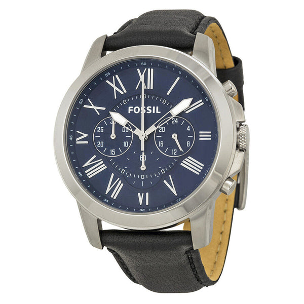 Fossil Grant Chronograph Blue Dial Black Dial Men's Watch FS4990 - The Watches Men & CO