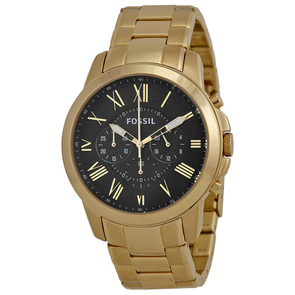 Fossil Grant Chronograph Brown Dial Gold-tone Men's Watch FS4815 - The Watches Men & CO