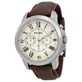 Fossil Grant Chronograph Brown Leather Men's Watch FS4735 - The Watches Men & CO