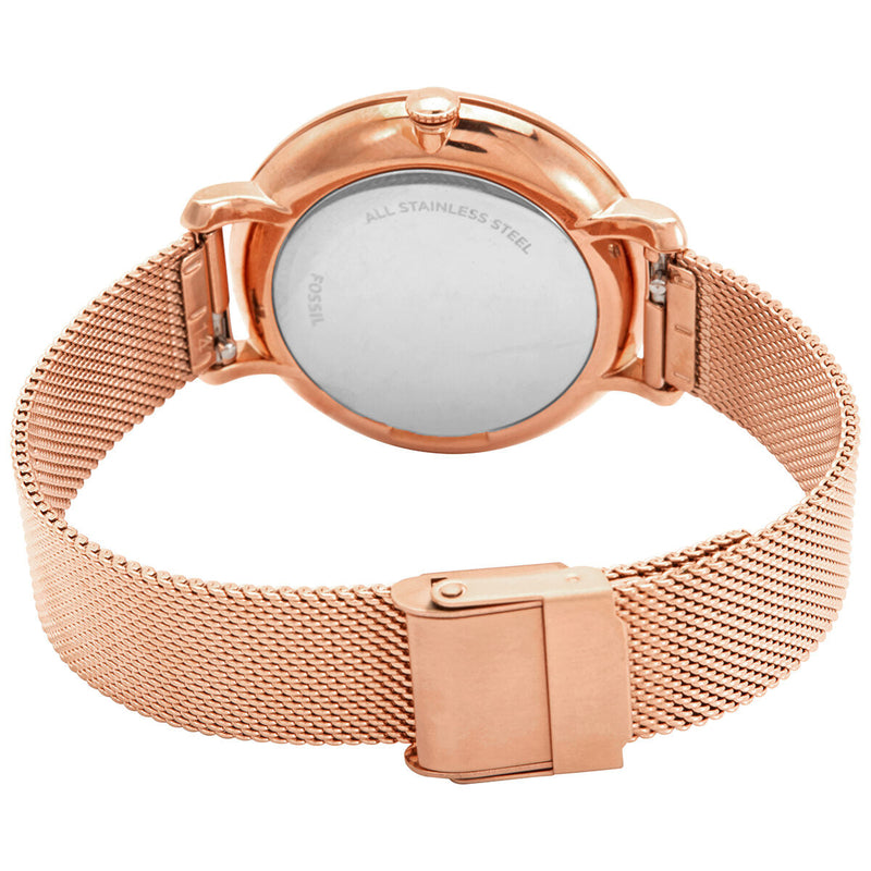 Fossil Jacqueline Quartz Rose Dial Rose Gold-tone Ladies Watch #ES4628 - The Watches Men & CO #3