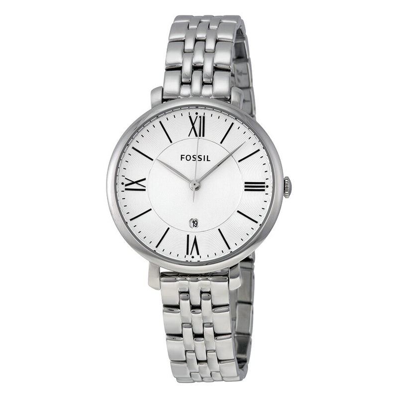 Fossil Jacqueline Silver Dial Stainless Steel Ladies Watch #ES3433 - The Watches Men & CO