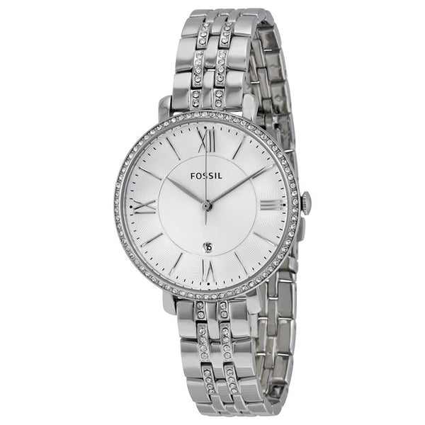 Fossil Jacqueline Silver Dial Stainless Steel Ladies Watch ES3545 - The Watches Men & CO