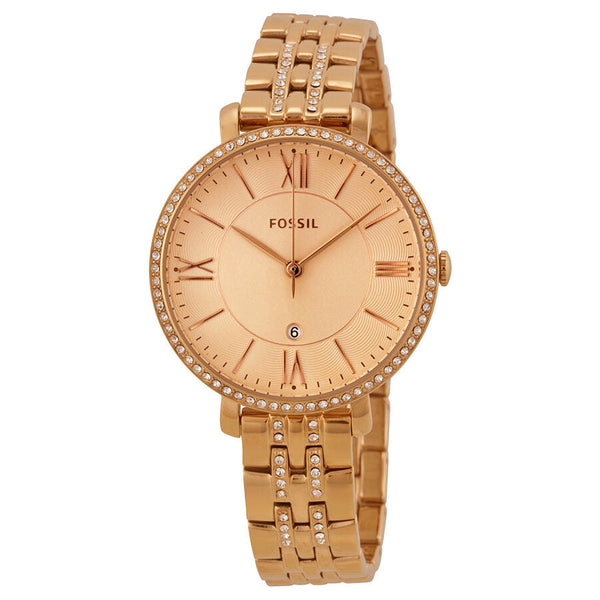 Fossil Jaqueline Rose Dial Rose Gold-plated Ladies Watch ES3546 - The Watches Men & CO