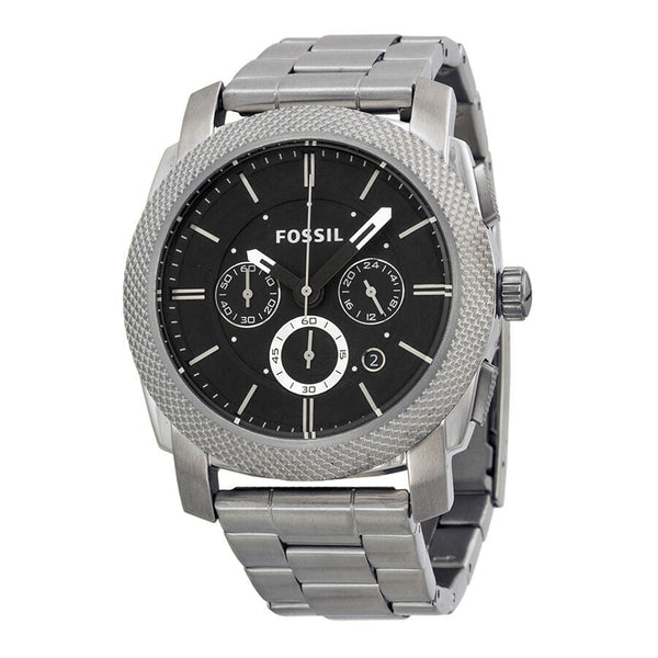 Fossil Machine Chronograph Black Dial Stainless Steel Men's Watch FS4776 - The Watches Men & CO