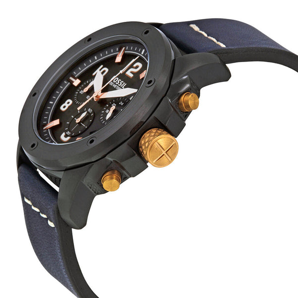 Fossil Modern Machine Chronograph Blue Leather Quartz Men's Watch FS5066